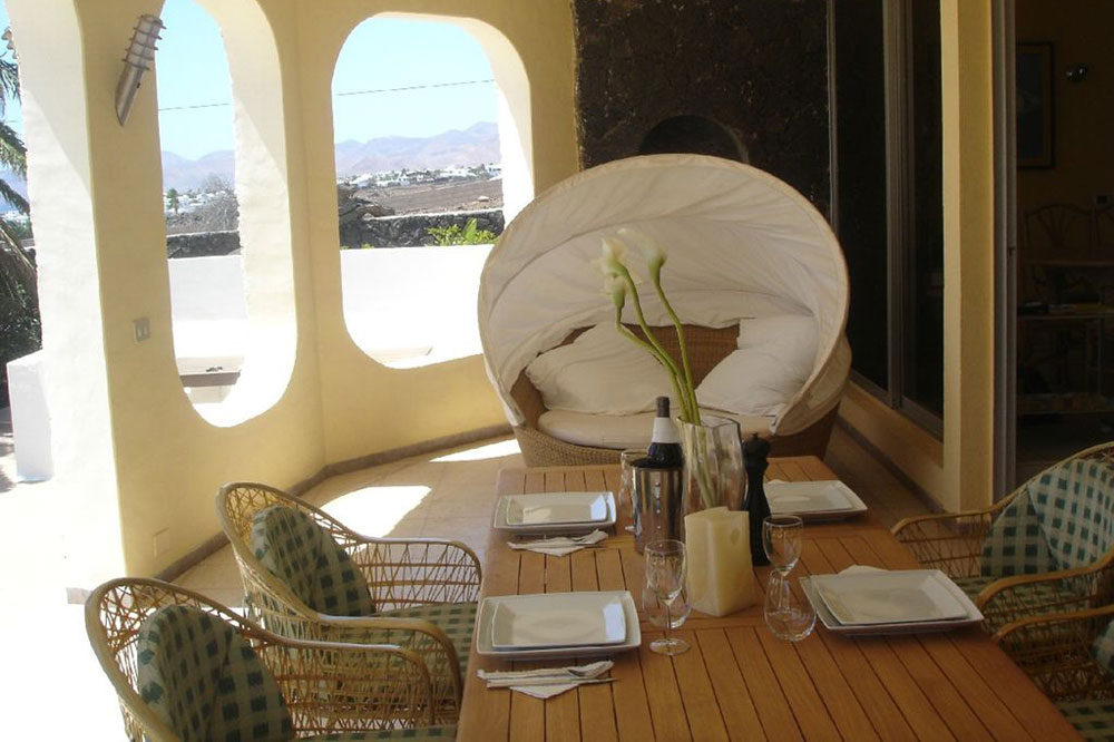 Terasse mit Essbereich Finca Lanzarote